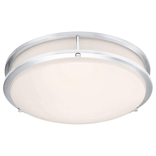 Access Lighting Solero II 18.5 in. Contemporary Chrome, White Integrated LED Flush Mount