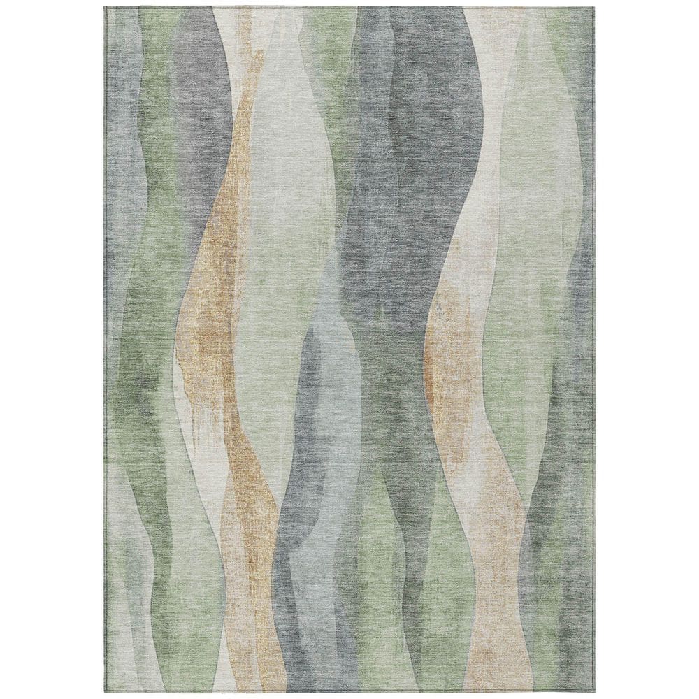 Chantille Machine Washable Indoor/Outdoor Abstract ACN1989 Aloe 3 ft. x 4 ft. Area Rug price history on PriceWatchPro