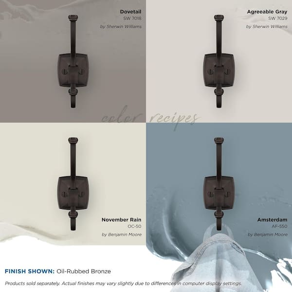 Amerock Kinsale 5-1/4 in. L Oil Rubbed Bronze Double Prong Wall Hook  H37002ORB - The Home Depot