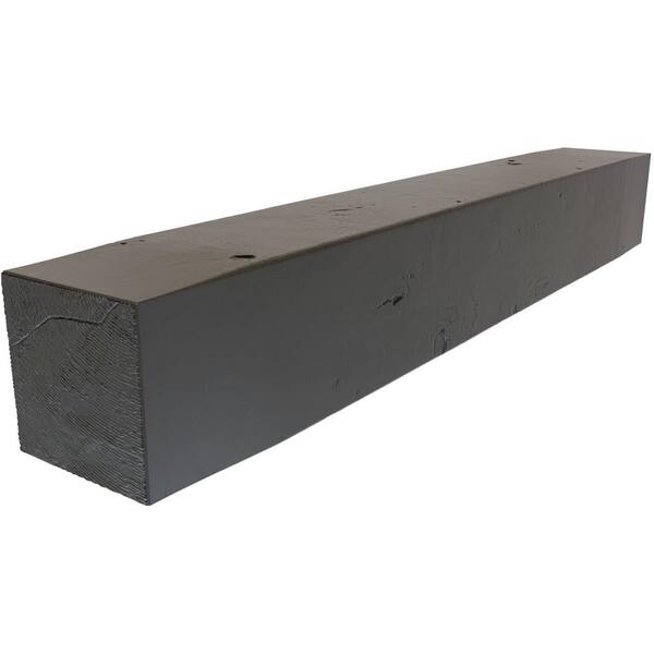 Ekena Millwork 4 in. x 4 in. x 7 ft. Knotty Pine Polyurethane Faux Wood Beam Fireplace Cap-Shelf Mantel