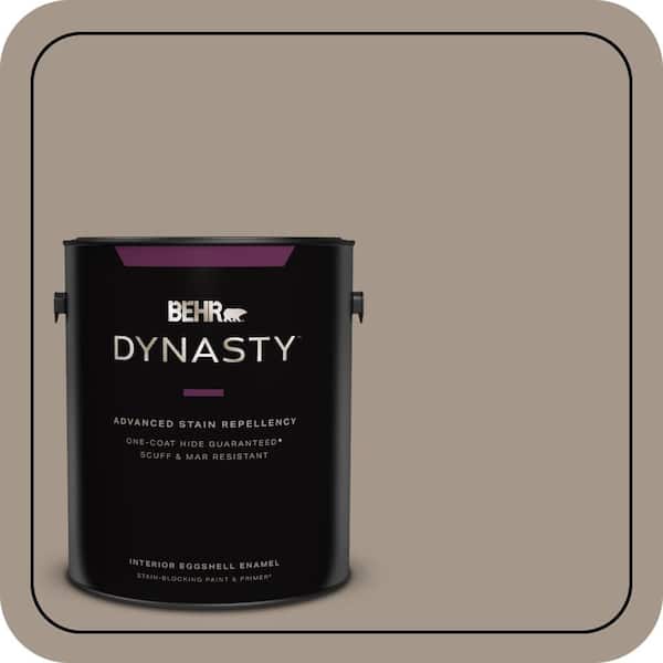 BEHR DYNASTY 1 gal. #N220-4 Shiitake One-Coat Hide Eggshell Enamel Interior Stain-Blocking Paint & Primer