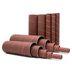 5-5/8 in. H Oscillating Spindle Sandpaper Sanding Sleeves with Assorted Grits (15-Pack)