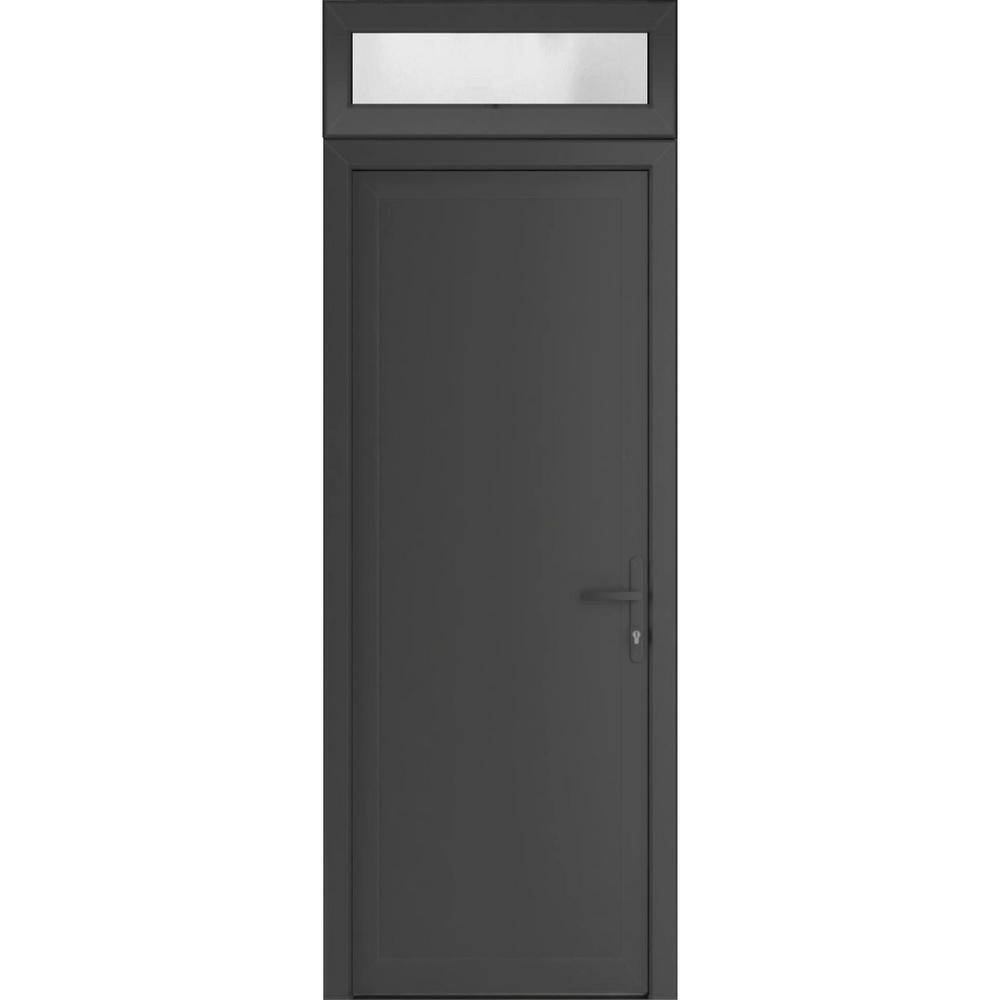 36 in. x 94 in. Left-hand/Inswing Frosted Glass Antracite Grey Steel Prehung Front Door with Hardware price history on PriceWatchPro