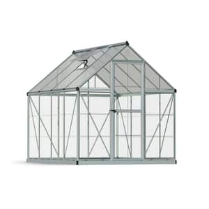 Hybrid 6 ft. x 8 ft. Silver/Clear DIY Greenhouse Kit