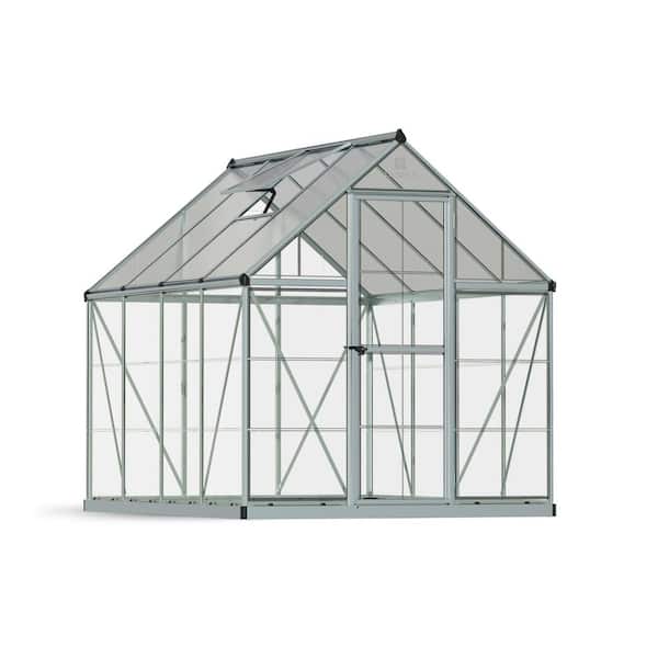 CANOPIA by PALRAM Hybrid 6 ft. x 8 ft. Silver/Clear DIY Greenhouse Kit