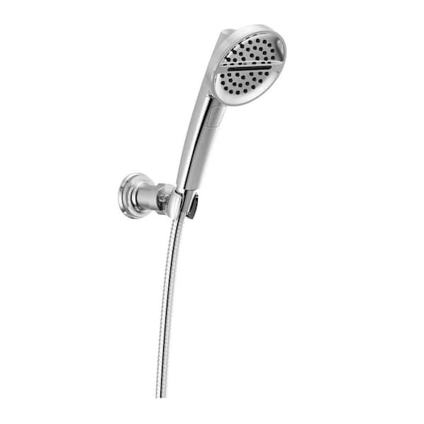 Delta 3-Spray Patterns 1.75 GPM 4.13 in. Wall Mount Handheld Shower Head in Lumicoat Chrome