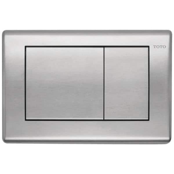 TOTO In-Wall Push Plate for Dual-Flush Toilets in Stainless Steel