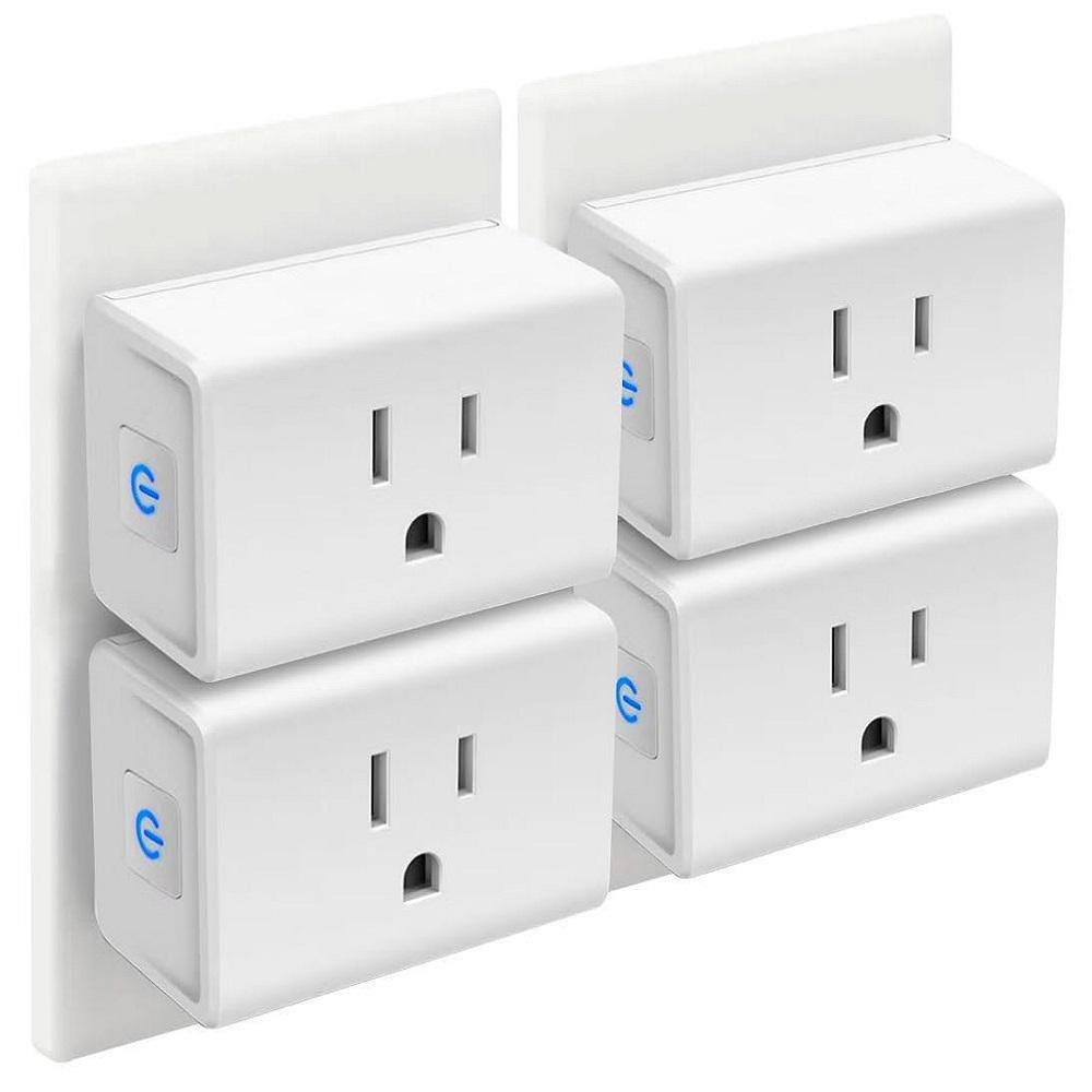 15A Mini Smart Plug 2. 4G WI-FI Outlet with Alexa, Google Home and IFTTT White 4-Pack price history on PriceWatchPro