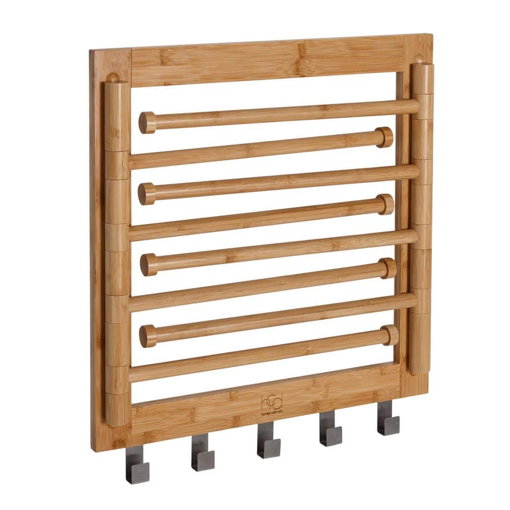 Honey-Can-Do - Natural Bamboo Swivel-Arm Wall Drying Rack