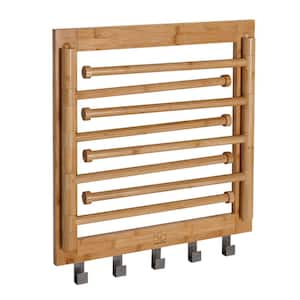 STEP UP 40 in. Indoor/Outdoor White Retractable Wall Mount Drying Rack  Rack40White - The Home Depot