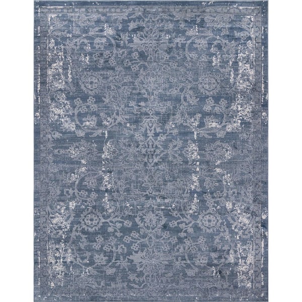Unique Loom Portland Albany Blue 10 ft. x 13 ft. Area Rug