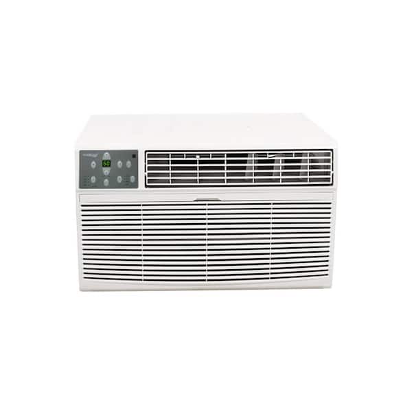 Koldfront 8,000 BTU 115-Volt Through-the-Wall Air Conditioner Cools 350 Sq. Ft. with Heater and Remote in White
