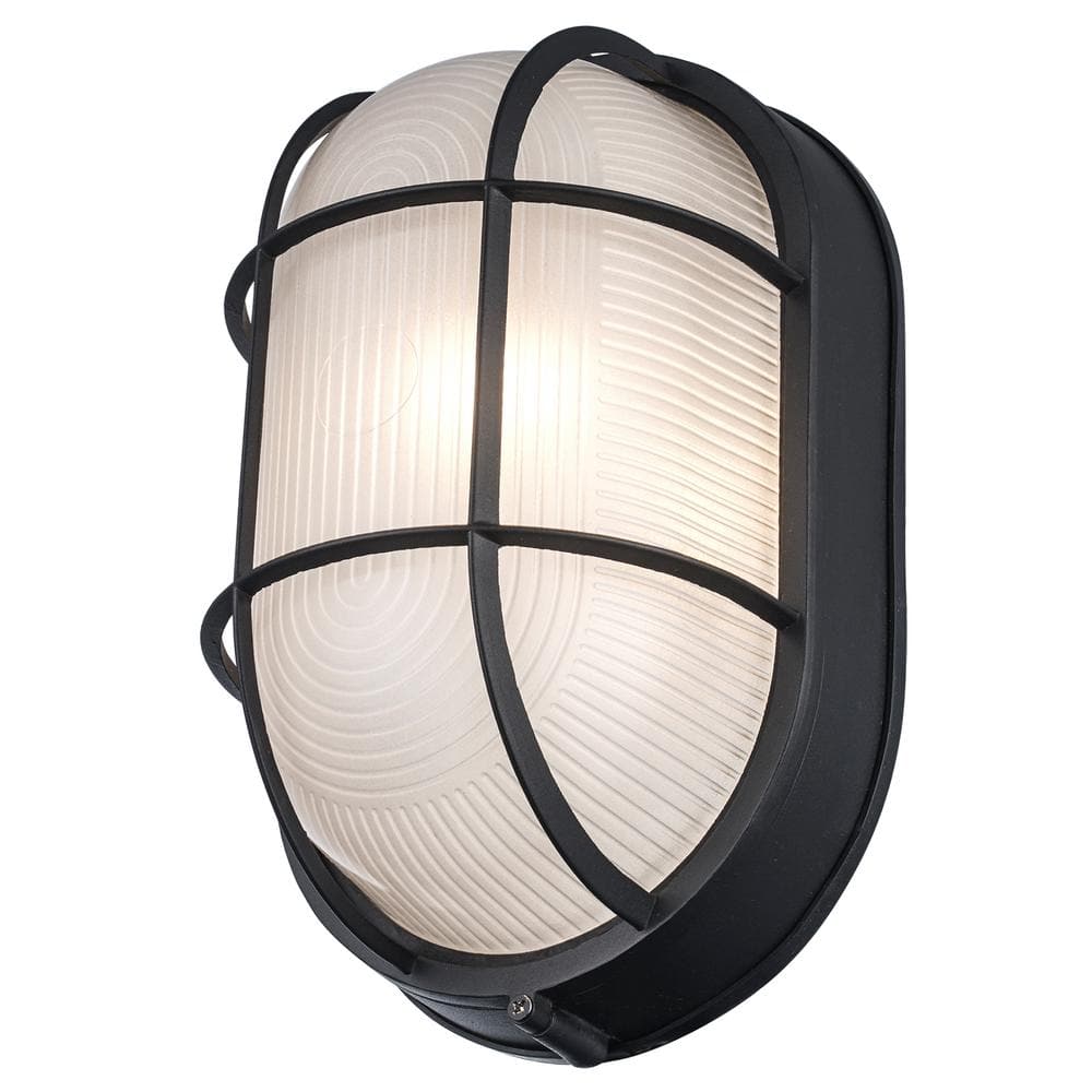 Aria Sleek Black Cast Aluminum 11'' Outdoor Bulkhead Light