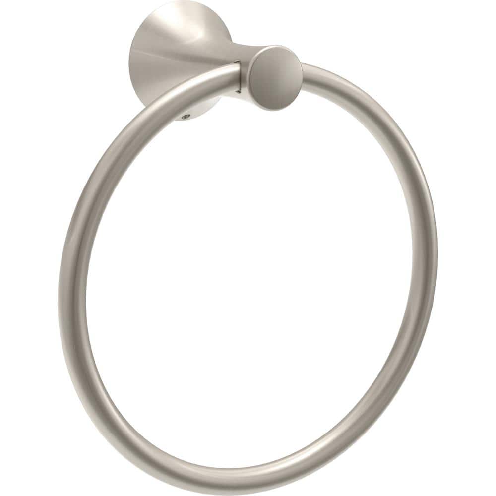 Greydon Wall Mounted Round Closed Towel Ring Bath Hardware Accessory in Brushed Nickel price history on PriceWatchPro