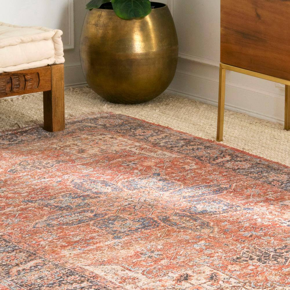 Multicolor Medallion Flat Woven Synthetic 8' x 10' Area Rug