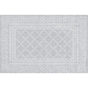 Eco Diamond Gray 2 ft. x 3 ft. Indoor/Outdoor Area Rug