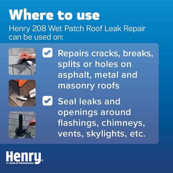 208 Wet Patch Roof Leak Repair Sealant 0.90 gal. 208 Wet Patch Roof Leak Repair Sealant 0.90 gal.