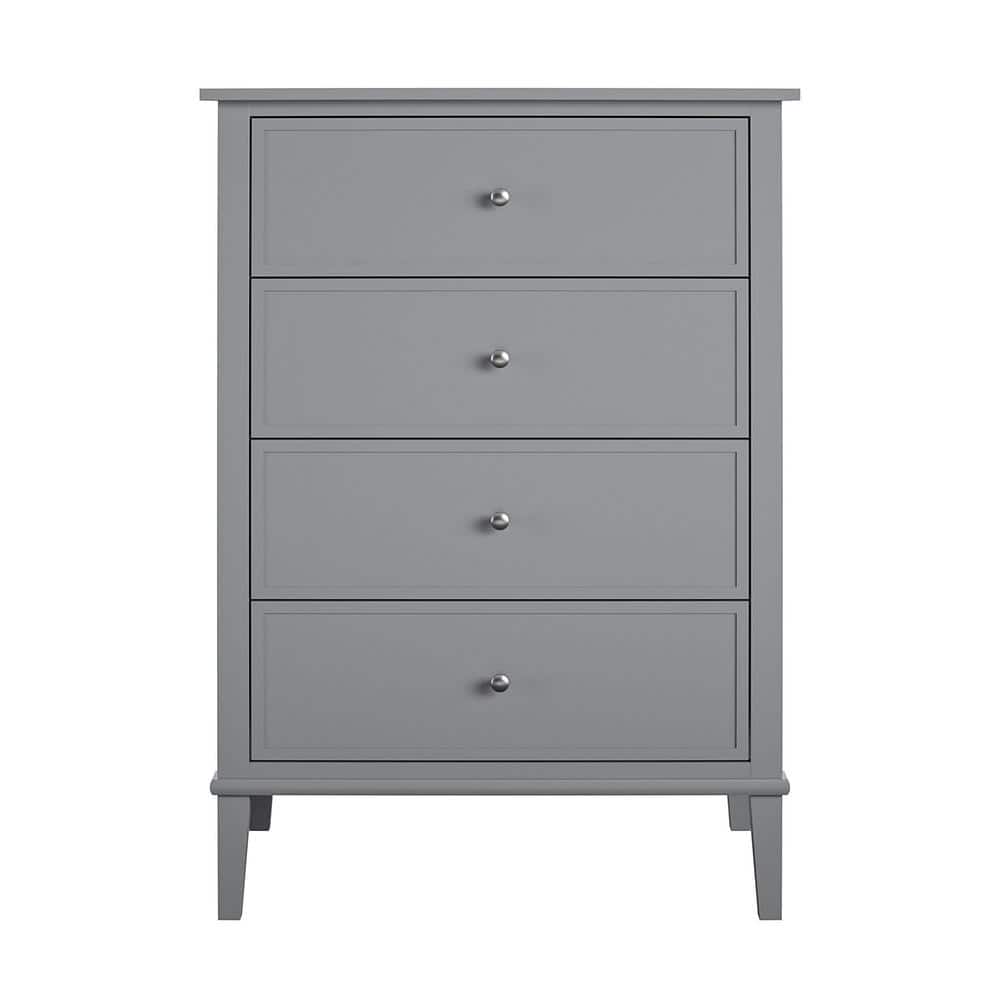 Ameriwood Home Queensbury 4-Drawer in Gray Dresser ( 41.3 in. H x 29.7 in. W x 19.7 in. D) -  HD97927