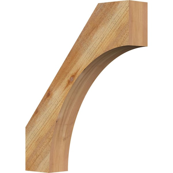 Ekena Millwork 4"W x 20"D x 24"H Westlake Rough Sawn Knee Brace, Western Red Cedar