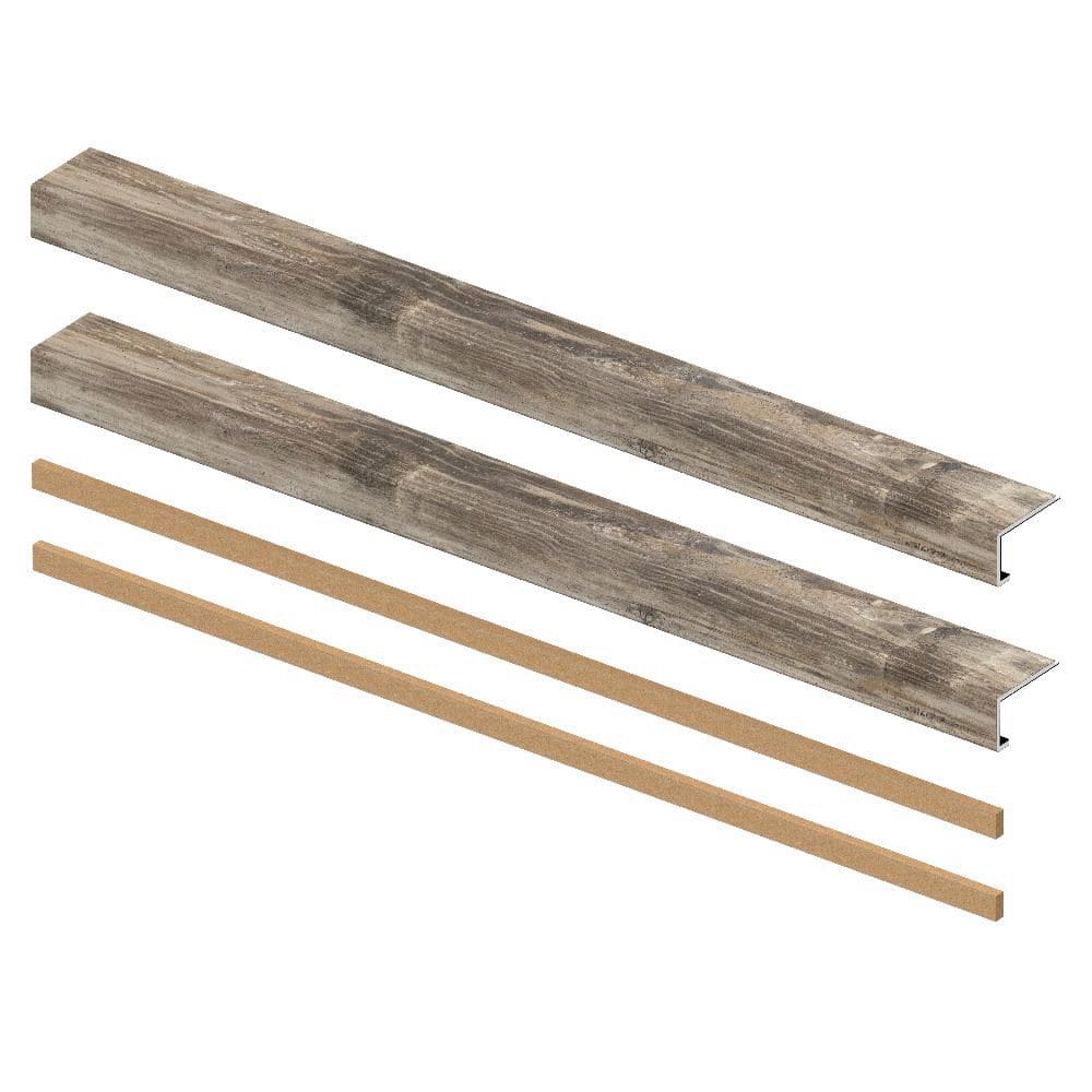 Restored Wood 7mm x 46in x 4in Exact Match Large Square Nose Open Stair Return/Landing Kit (2-Pack) price history on PriceWatchPro