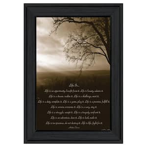 Life Is by Unknown 1 Piece Framed Graphic Print Typography Art Print 15 in. x 11 in. .