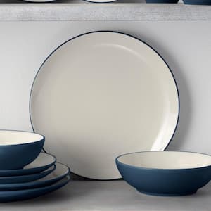 Colorwave Blue 10.5 in. (Blue) Stoneware Coupe Dinner Plates, (Set of 4)