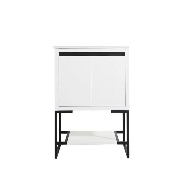 Miscool Anky 24 in. W x 18.3 in. D x 35 in. H Single Sink Bath Vanity ...