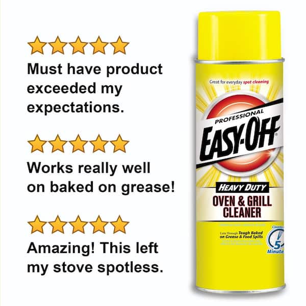 EASY-OFF BBQ Grill Cleaner, 14.5 oz, Deep Cleans Burned-on Grease