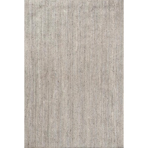 nuLOOM Rigo Grey Doormat 3 ft. x 5 ft. Solid Jute Area Rug