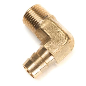 1/2 in. I.D. x 3/8 in. MIP Brass Hose Barb 90-Degree Elbow Fittings (20-Pack)