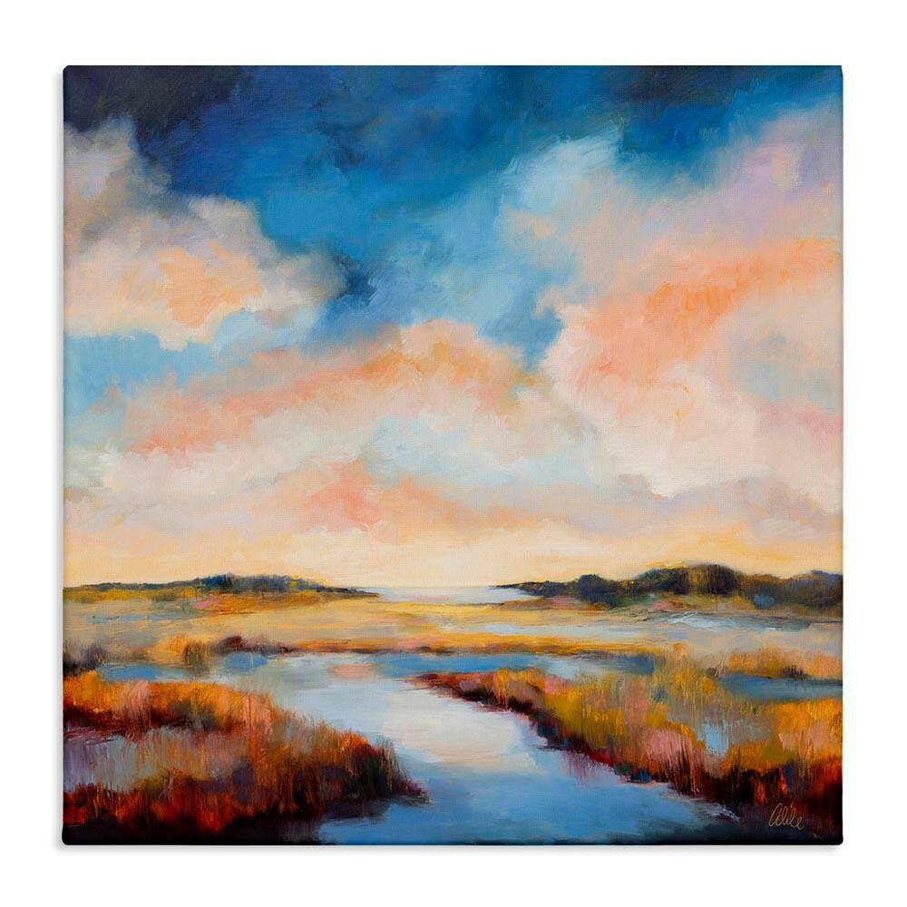 Sun Bleached Stream by Odile Unframed Nature Graphic Art Print 17 in. x 17 in. price history on PriceWatchPro