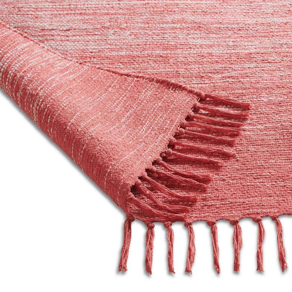 Chesapeake Cotton Ombre Coral Area Rug (7'3" x 9'3")