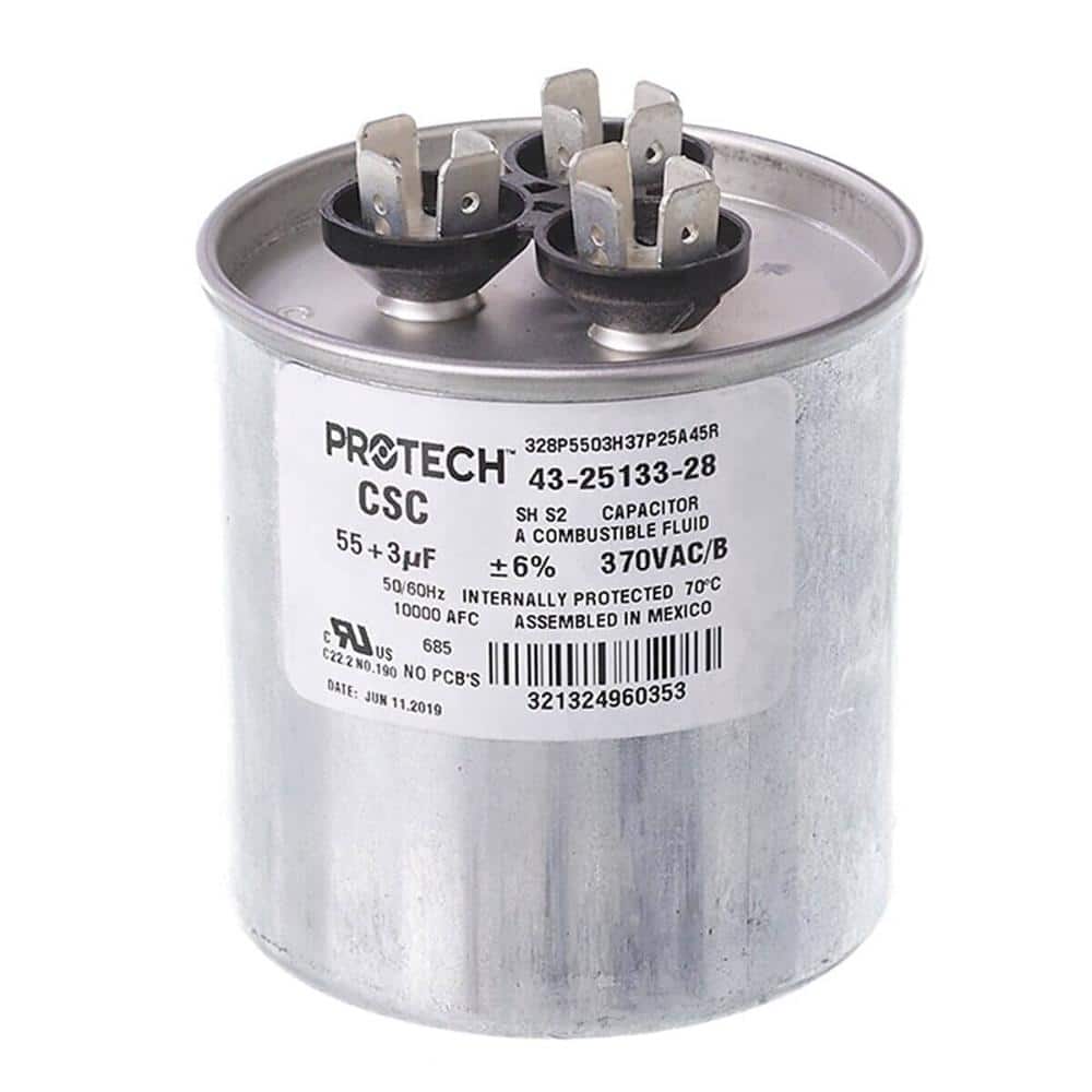 55/3Mfd 370V Rnd Run Capacitor 43-25133-28 price history on PriceWatchPro