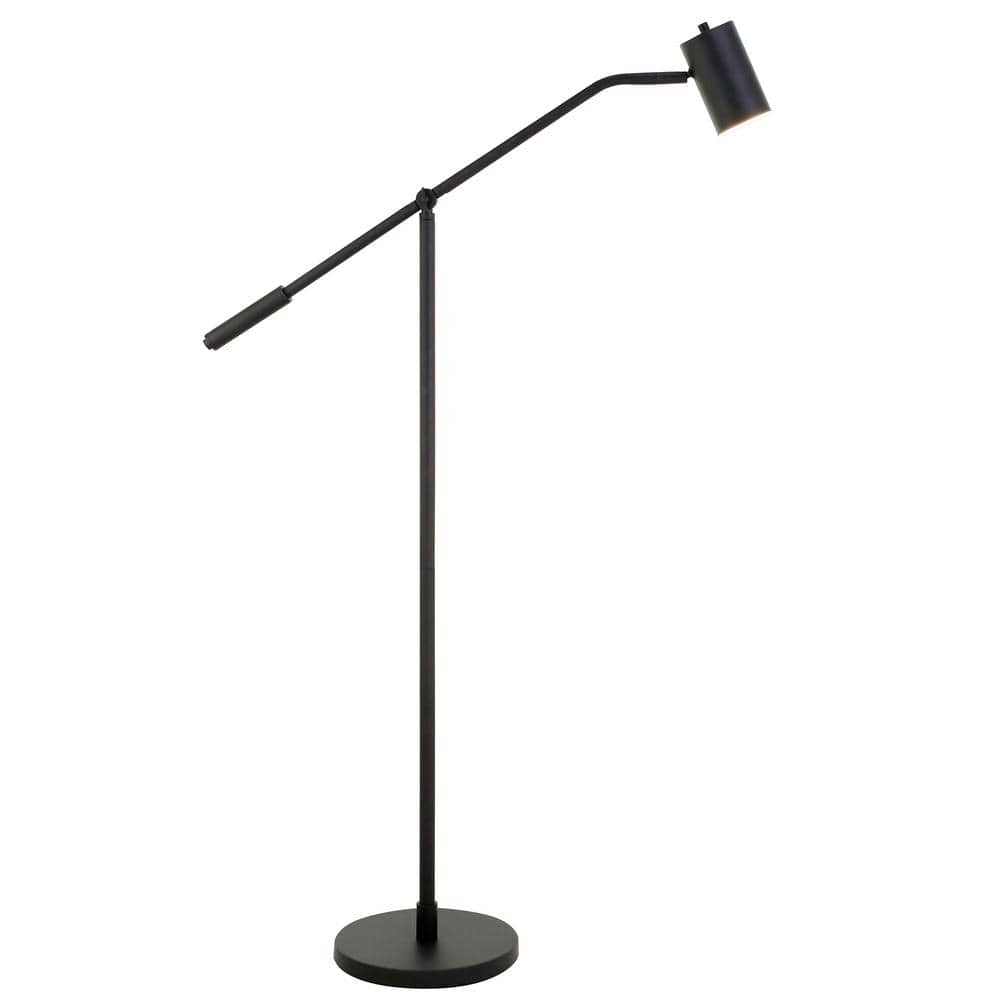 Willis 60" Blackened Bronze Adjustable Pharmacy Floor Lamp