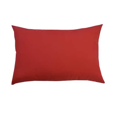 CushionGuard Ruby Lumbar Outdoor Throw Pillow (2-Pack)