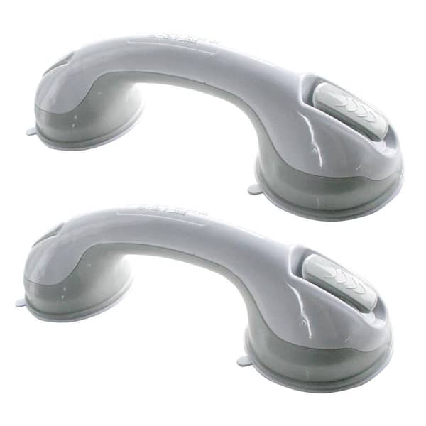 AmeriHome 12 in. Repositionable Suction Grab Bar 2 Piece Set 807080