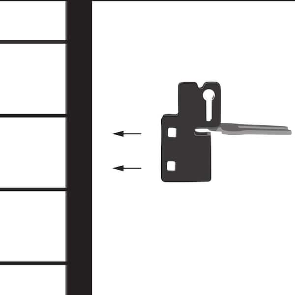 4 ft. x 4 ft. x 6 ft. and 4 ft. x 8 ft. x 6 ft. Black Metal Replacement Gate Latch for Premium Welded Wire Kennel