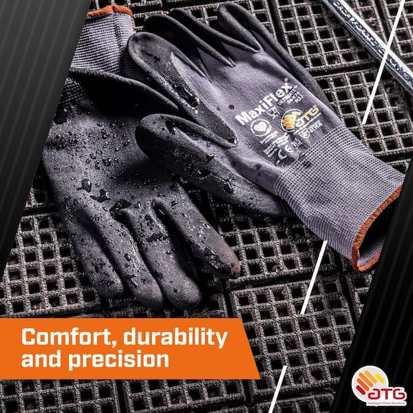 ATG MaxiFlex Ultimate Men's Small Gray Nitrile Coated Outdoor and
