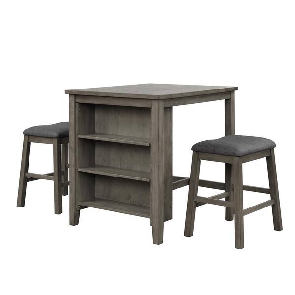 Caitbrook dark store gray dining set