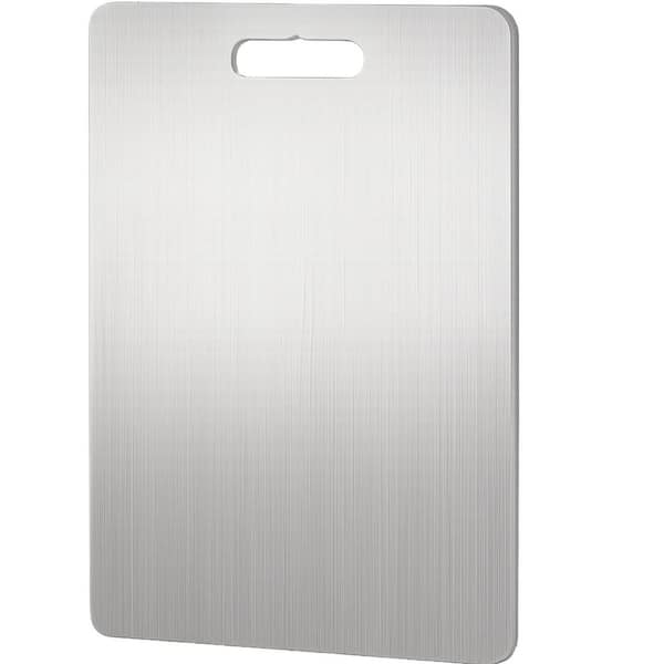 14 in. x 10 in. Rectangular Titanium Cutting Board with Sticky Hook and Cleaning Cloth