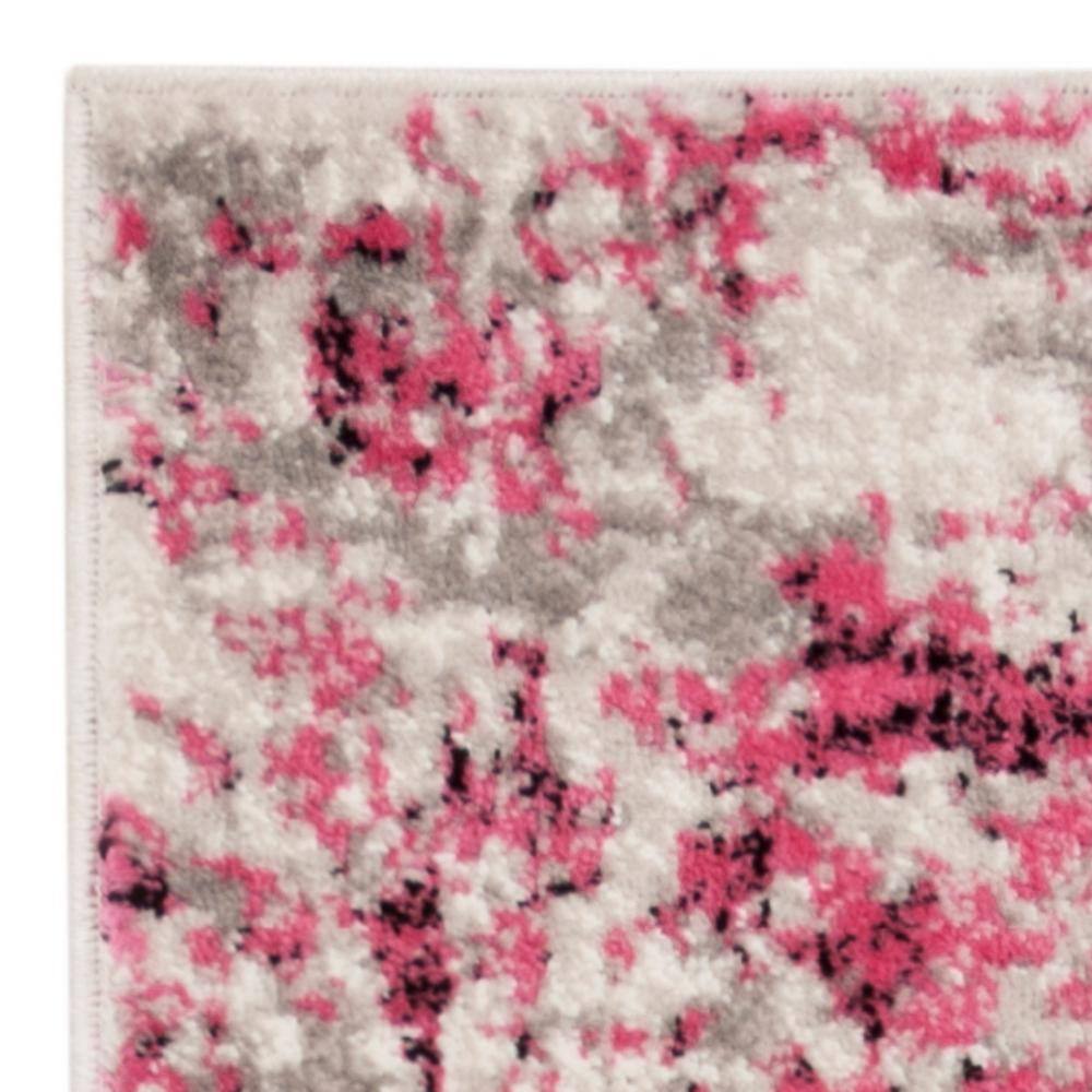 Skyler Pink and Ivory Medallion Runner Rug 2' x 12'