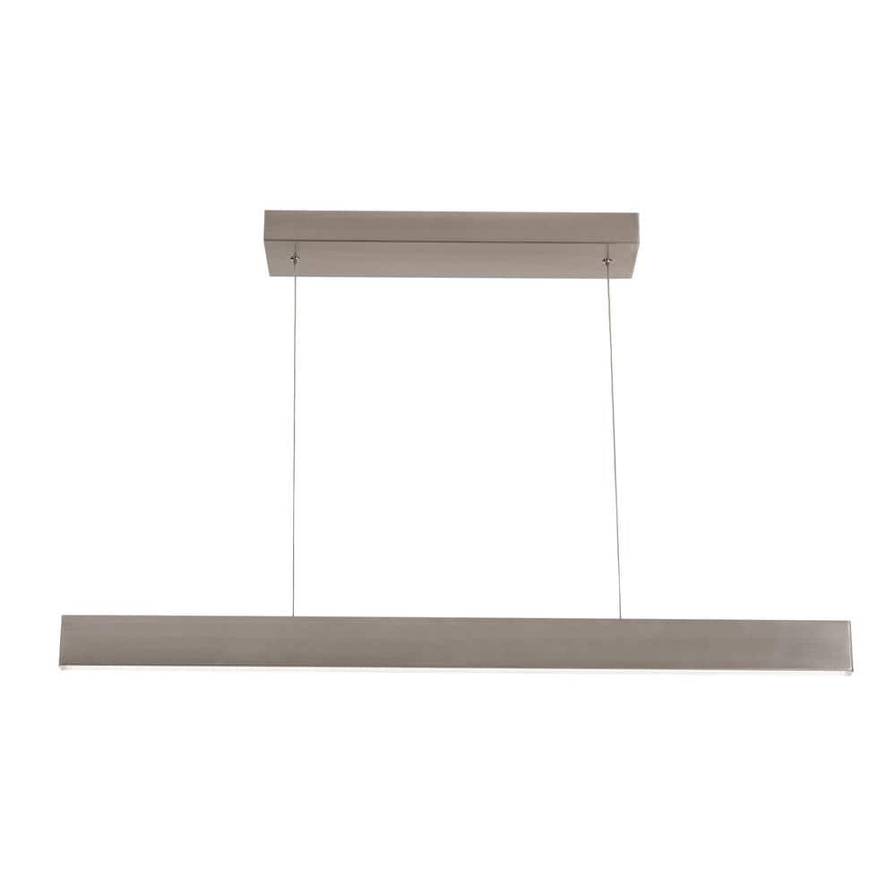 36" Satin Nickel Aluminum LED Linear Pendant Light