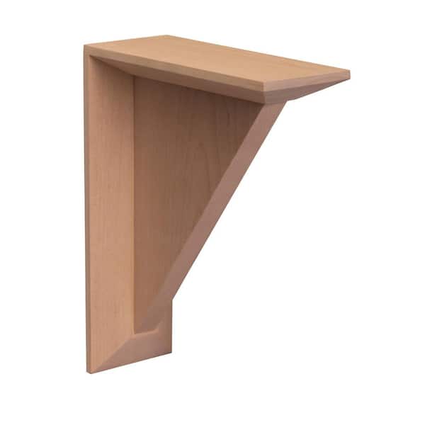 Ornamental Mouldings 7 in. W x 9 in. H x 2.875 in. D Unfinished Birch Wood Craftsman Corbel
