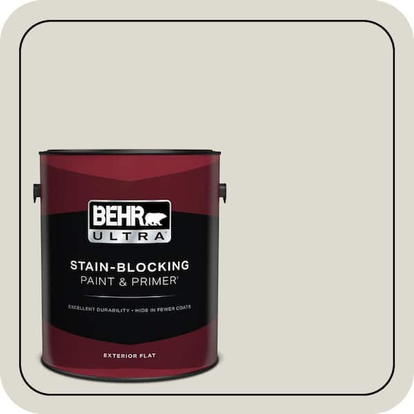 BEHR ULTRA 1 gal. #790C-2 Silver Drop Flat Exterior Paint & Primer