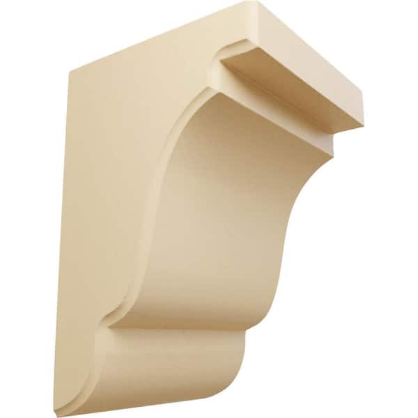 Ekena Millwork 5-1/4 in. x 5 in. x 7-1/2 in. Unfinished Maple Bedford Corbel
