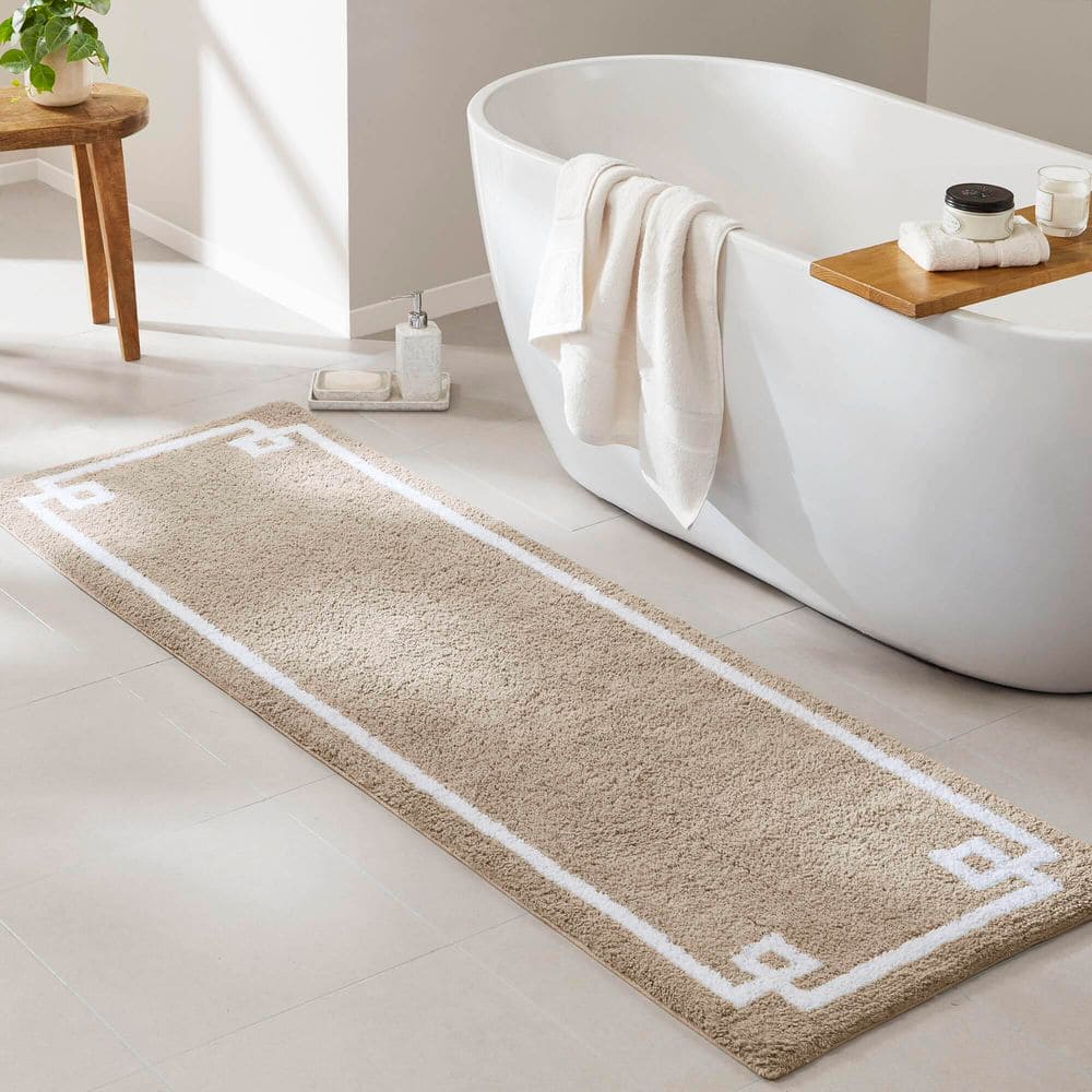 Ethan 24 in. x 72 in. Taupe Tufted Cotton Runner Bath Rug price history on PriceWatchPro