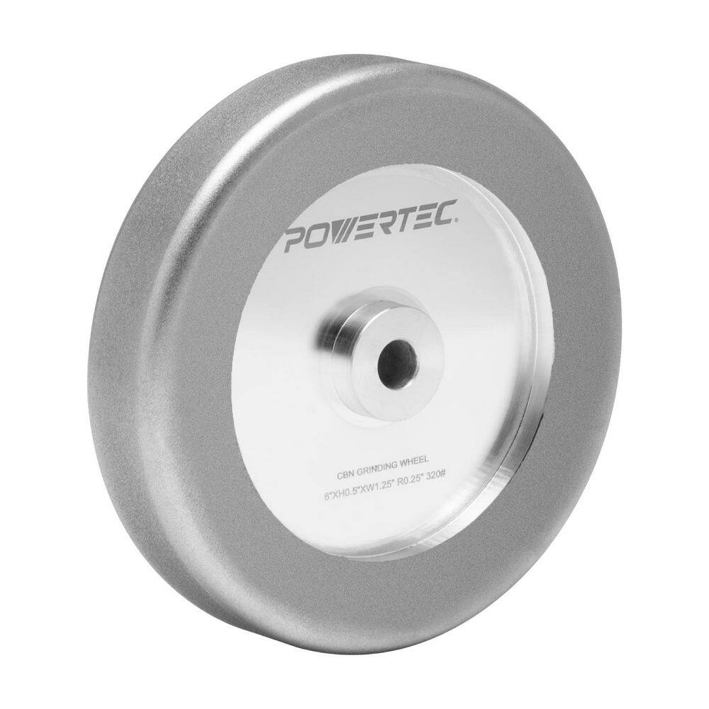 6 in. x 1-1/4 in. W, 1/2 in. Arbor, 4-in-1 CBN Sharpening Wheel, 320 Grit w. Radius Edge and Side Face for Bench Grinder price history on PriceWatchPro
