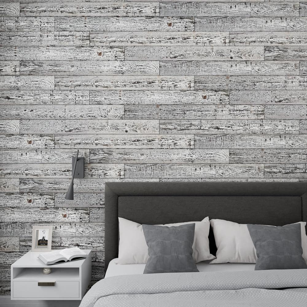Distressed Pine 4 ft Barn Wood Wall Planks 6-Pack
