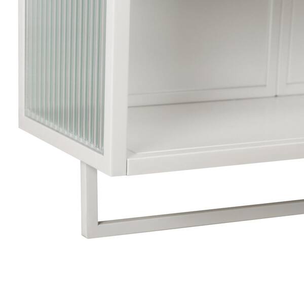 Wall Cabinet With One Glass Door with clear glass insert, 2 shelves.No  mullion 18W x 12D x 30H