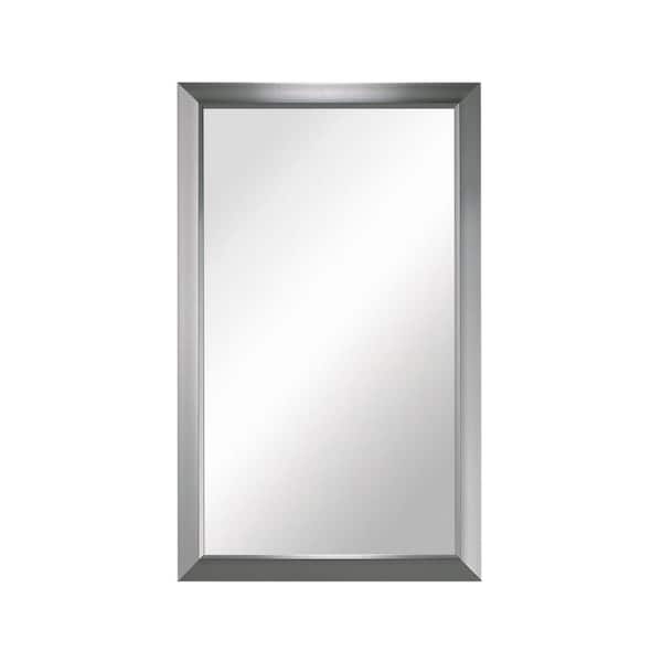 Hampton 15.75 in. W x 25.5 in. H Medium Rectangular Steel Recessed Medicine Cabinet with Framed Mirror in White